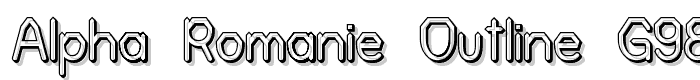 Alpha Romanie Outline G98 font